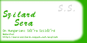 szilard sera business card